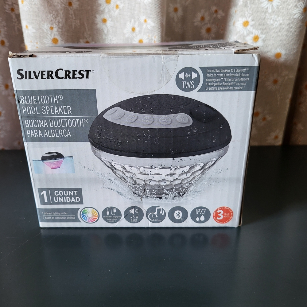 New SilverCrest Bluetooth Pool Speaker Waterproof Floating